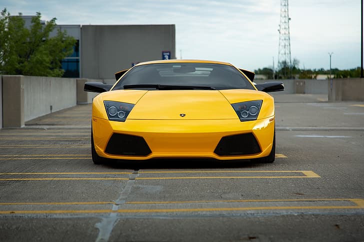 Lamborghini, Murcielago, Yellow, LP640, HD wallpaper