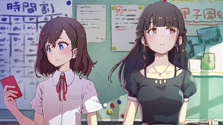 Anime, Girl, Yuri, HD wallpaper