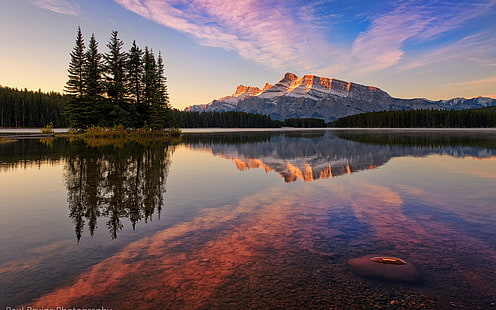 su kütlesi, Banff Ulusal Parkı, Kanada, doğa, manzara, HD masaüstü duvar kağıdı HD wallpaper