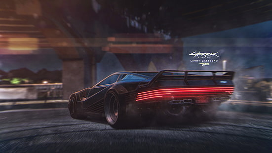 Cyberpunk 2077, videojuegos, futurista, automóvil, vehículo, Fondo de pantalla HD HD wallpaper