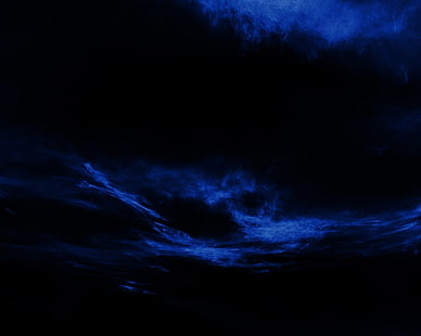 Abstract, Dark, Artistic, Black, Blue, HD wallpaper HD wallpaper
