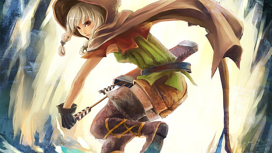Drachenkrone, Elfen, Bogenschütze, Fantasy-Girl, Videospiele, HD-Hintergrundbild HD wallpaper