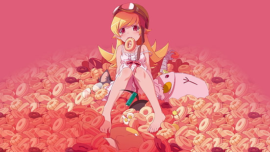 anime, anime dziewczyny, Oshino Shinobu, Monogatari Series, Tapety HD HD wallpaper
