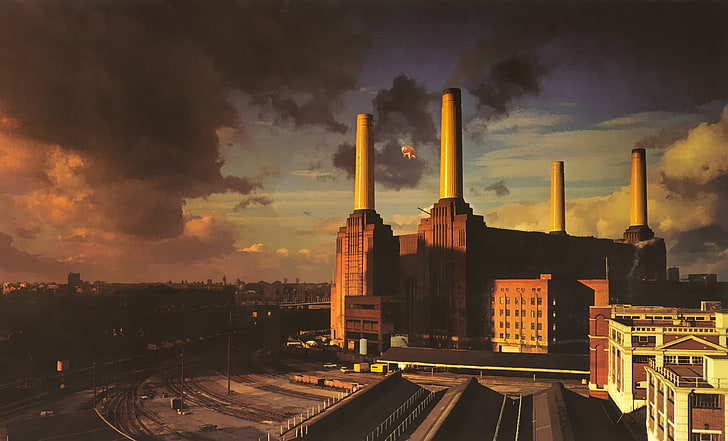 коричневое бетонное здание, Pink Floyd, HD обои