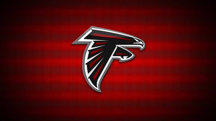 Falken Atlanta Falken Logo rot Hintergrund Minimalismus, HD-Hintergrundbild