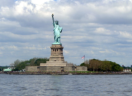 Статуя Свободы, Нью-Йорк, статуя свободы, Нью-Йорк, остров свободы, HD обои HD wallpaper