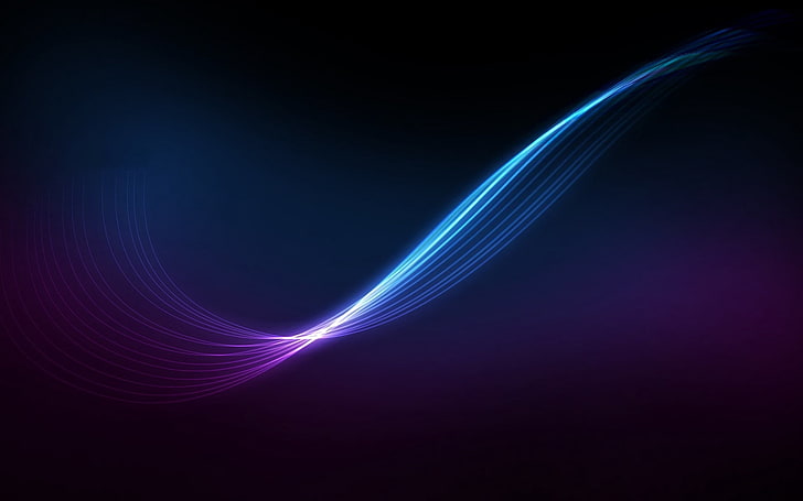 фиолетовые и синие лучи иллюстрация, луч, линия, свет, тень, HD обои