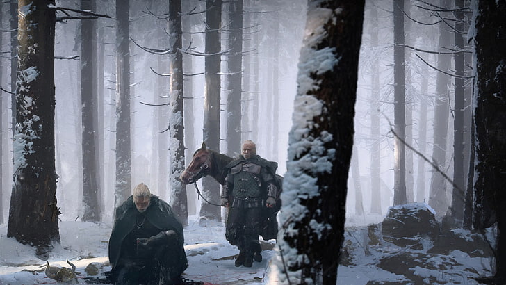 Papel de parede de The Witcher 3, The Witcher, Geralt de Rivia, The Witcher 3: caça selvagem, floresta, HD papel de parede