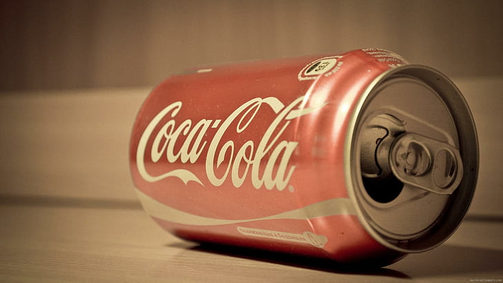Coca Cola can, coca-cola 12 oz can, merek, minuman, coca, cola, can, Wallpaper HD