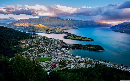 كوينزتاون نيوزيلندا خلفيات جميلة عالية الدقة عريضة، خلفية HD HD wallpaper