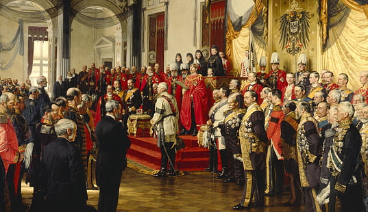 classical art, Europe, Anton von Werner, 1888, The opening of the Reichstag, painting, 1888 (Year), HD wallpaper HD wallpaper