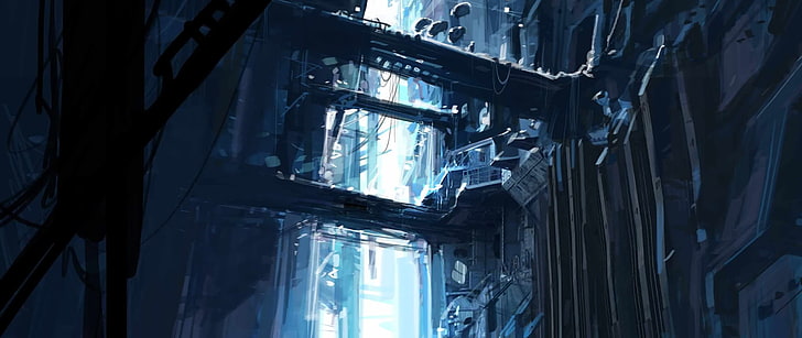 weißer und blauer Blumenfenstervorhang, ultraweit, Half-Life, HD-Hintergrundbild