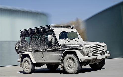 grauer und schwarzer Jeep Wrangler, Auto, Mercedes-Benz, HD-Hintergrundbild HD wallpaper
