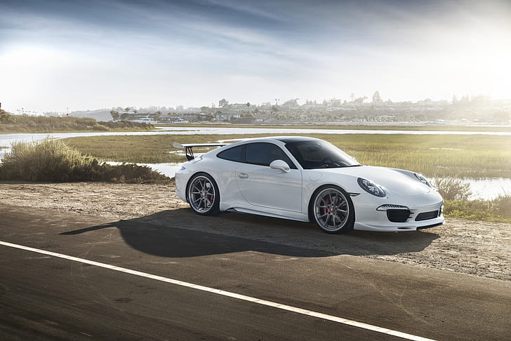 911, Porsche, Branco, VAG, Carrera 4S, HD papel de parede