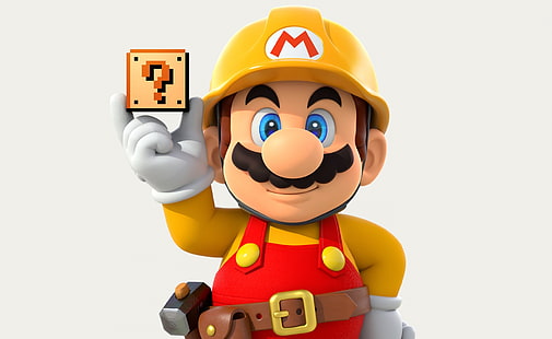 Super Mario Maker, Super Mario illustration, Juegos, Mario, Juego, 2015, SuperMarioMaker, Fondo de pantalla HD HD wallpaper