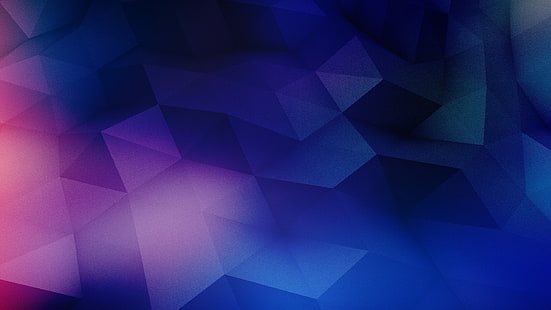 blaue und graue abstrakte Tapete, niedrige Poly-, Poly-, digitale Kunst, HD-Hintergrundbild HD wallpaper