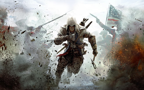 Assassin's Creed тапет, Assassin's Creed, Assassin's Creed III, Connor Davenport, видео игри, HD тапет HD wallpaper
