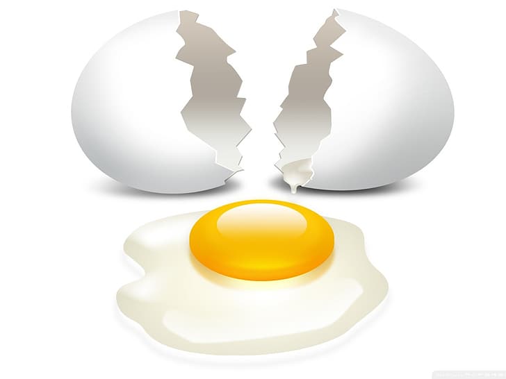 яйце, черупка, жълтък, натрошен, протеин, HD тапет