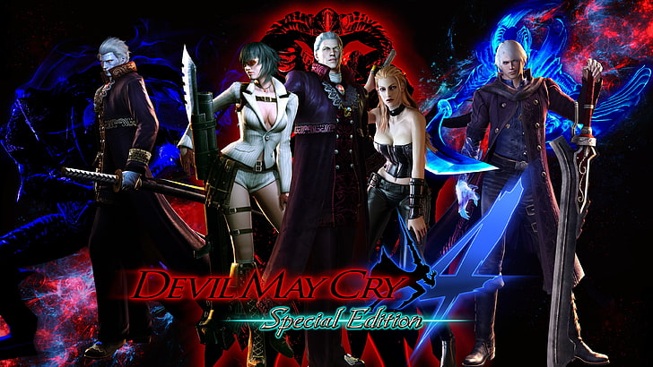 Devil May Cry Special Edition дигитален тапет, дама, nero, devil may cry, dante, capcom, virgil, trish, Devil May Cry 4: Special Edition, sparda, Nelo Angelo, HD тапет