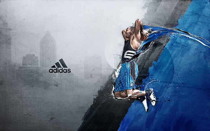 Dwight Howard Adidas, logo adidas, logo, Fond d'écran HD