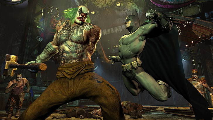 Joker and Batman digital wallpaper, Batman, Joker, Batman: Arkham City, video games, Rocksteady Studios, HD wallpaper