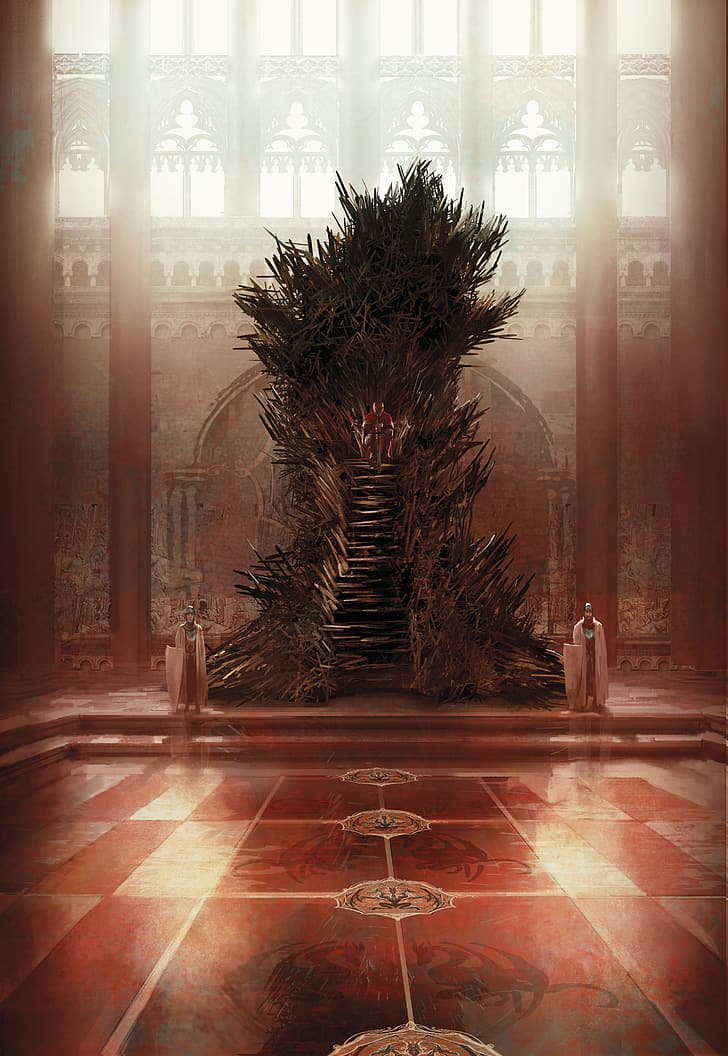 Game of Thrones, Iron Throne, Marc Simonetti, artwork, fantasy art, HD wallpaper