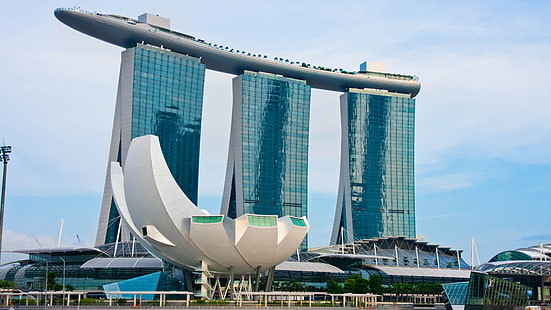 Marina Bay Sands, отель, путешествия, бронирование, бассейн, казино, Сингапур, HD обои HD wallpaper