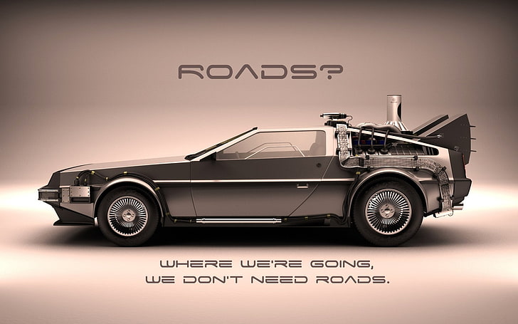 Back To The Future, DeLorean, movies, quote, HD wallpaper