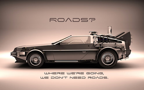 Back To The Future, DeLorean, ภาพยนตร์, คำพูด, วอลล์เปเปอร์ HD HD wallpaper