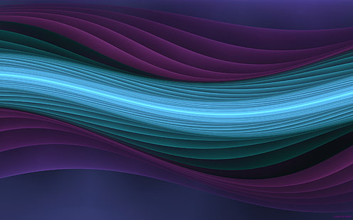 piscine gonflable verte, bleue et rouge, lignes abstraites et ondulées, Fond d'écran HD HD wallpaper