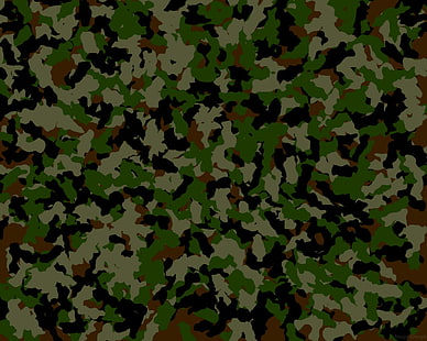 Camouflage, Art, Abstract, Army, Green, Brown, Black, camouflage, art, abstract, army, green, brown, black, HD wallpaper HD wallpaper