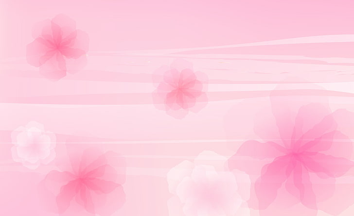 Pink Flowers Background, pink and white floral wallpaper, Aero, Vector Art, Pink, Flowers, Background, HD wallpaper
