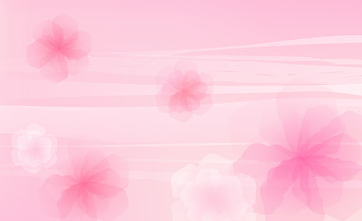 Pink Flowers Background, pink and white floral wallpaper, Aero, Vector Art, Pink, Flowers, Background, HD wallpaper HD wallpaper