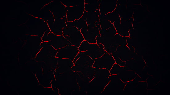 Абстрактно, червено, пукнатини, светлина, HD тапет HD wallpaper