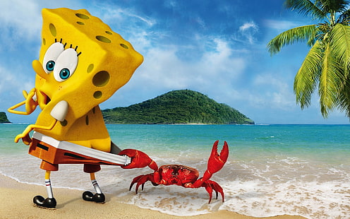 Spongebob Squarepants วอลล์เปเปอร์ 3D, SpongeBob SquarePants, ภาพยนตร์, ล้อเลียน, วอลล์เปเปอร์ HD HD wallpaper
