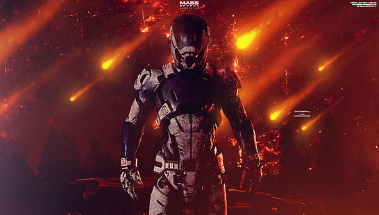 Mass Effect: Андромеда, Mass Effect, Инициатива Андромеды, Райдер, HD обои HD wallpaper