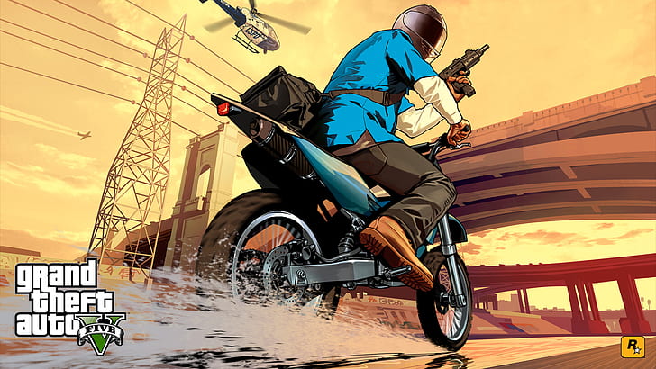 Grand Theft Auto GTA Dirtbike HD, video game, mobil, grand, dirtbike, pencurian, gta, Wallpaper HD