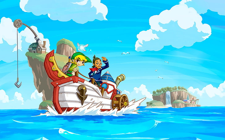 The Legend of Zelda Link illustration, The Legend of Zelda, Link, jeux vidéo, Nintendo DS, The Legend of Zelda: Phantom Hourglass, Fond d'écran HD