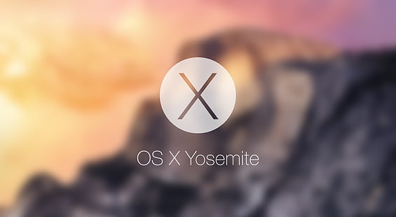 Лого на OS X Yosemite, OS X Yosemite текст, Компютри, Mac, HD тапет HD wallpaper