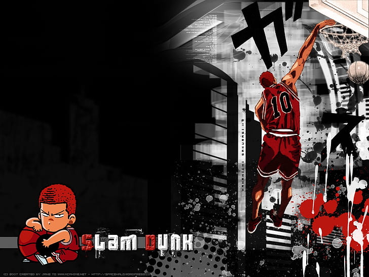 anime slam dunk basketball 1024x768 Olahraga Basketball HD Seni, basket, Slam Dunk, Wallpaper HD