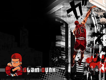 slam dunk koszykówka anime 1024x768 Sport Koszykówka HD Art, koszykówka, Slam Dunk, Tapety HD HD wallpaper