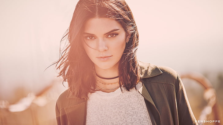 Kendall Jenner นางแบบผู้หญิง Penshoppe สีน้ำตาล, วอลล์เปเปอร์ HD