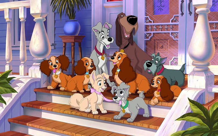 Lady And The Tramp HD, movie, and, lady, tramp, HD wallpaper