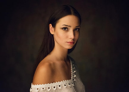 brunetka, modelka, kobiety, Maxim Maximov, Mariya Volokh, portret, Tapety HD HD wallpaper