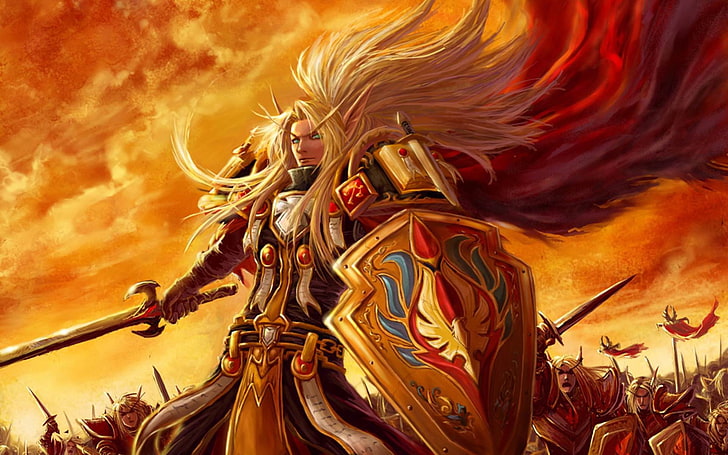 Elfo Sangrento, Paladino, Warcraft, World of Warcraft, exército, armadura, HD papel de parede