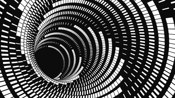 white spiral illustration, abstract, spiral, HD wallpaper