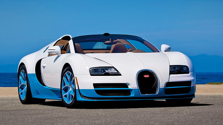 bugatti, veyron, car, beautiful, white, HD wallpaper