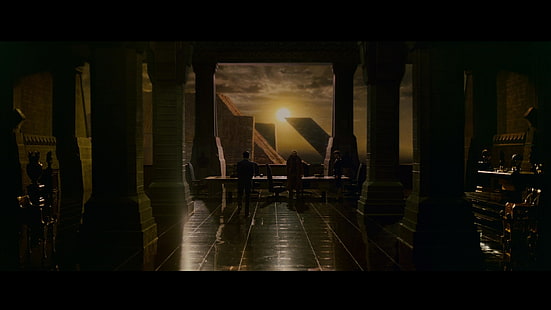 кафява дървена маса със столове, филми, Blade Runner, HD тапет HD wallpaper