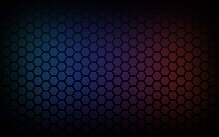 Colorful, Gradient, hexagon, honeycombs, pattern, HD wallpaper