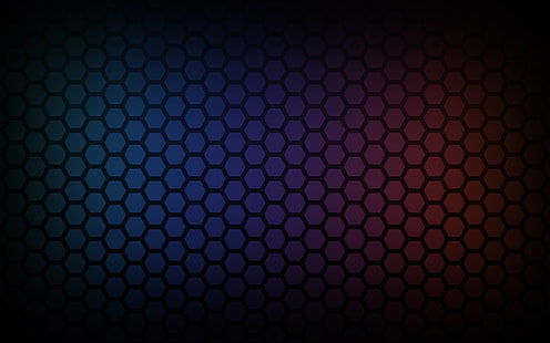 Красочный, Градиент, шестиугольник, соты, узор, HD обои HD wallpaper